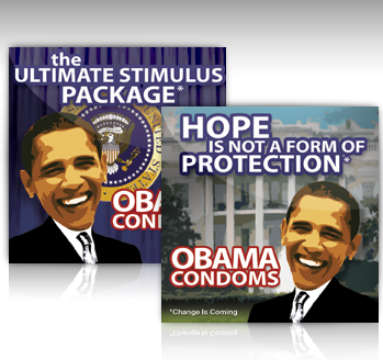 Obama Condoms: every girl says, "Yes, we can!"