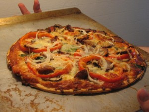 What a gorgeous pizza! See if you can taste it with your imagination. Probably not.