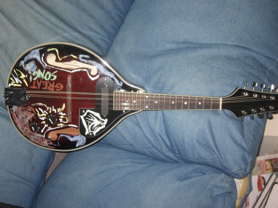 Painted mandolin.