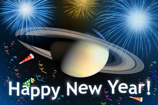 According to Google Image Search, Saturn also celebrates Earth's successful revolution around the sun.