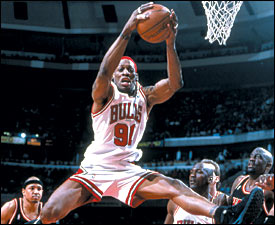 "The one thing I do that nobody else does is jump three and four times for one rebound." - Dennis Rodman